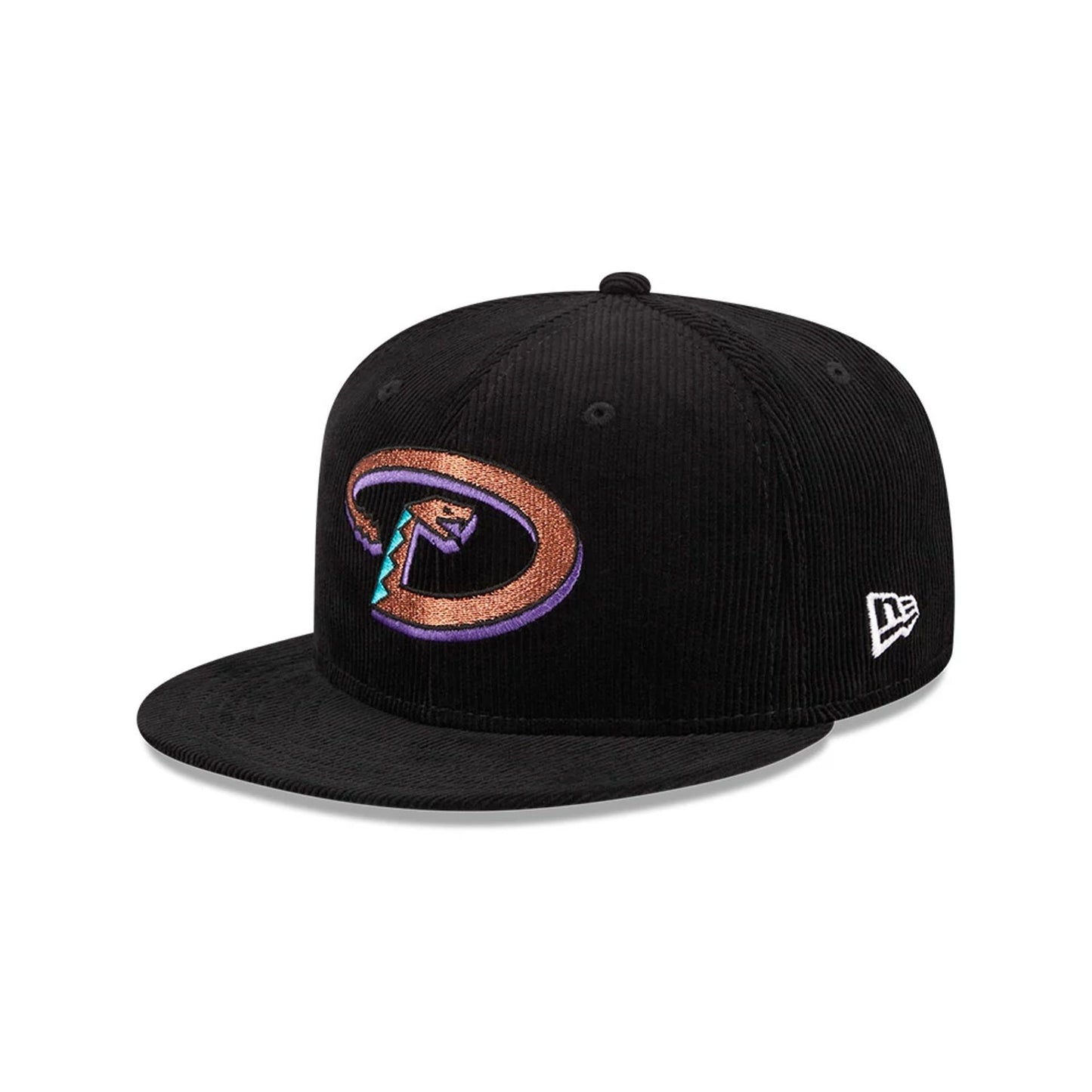 This is a Arizona Diamondbacks Throwback Cord Black 59FIFTY Fitted Cap 4