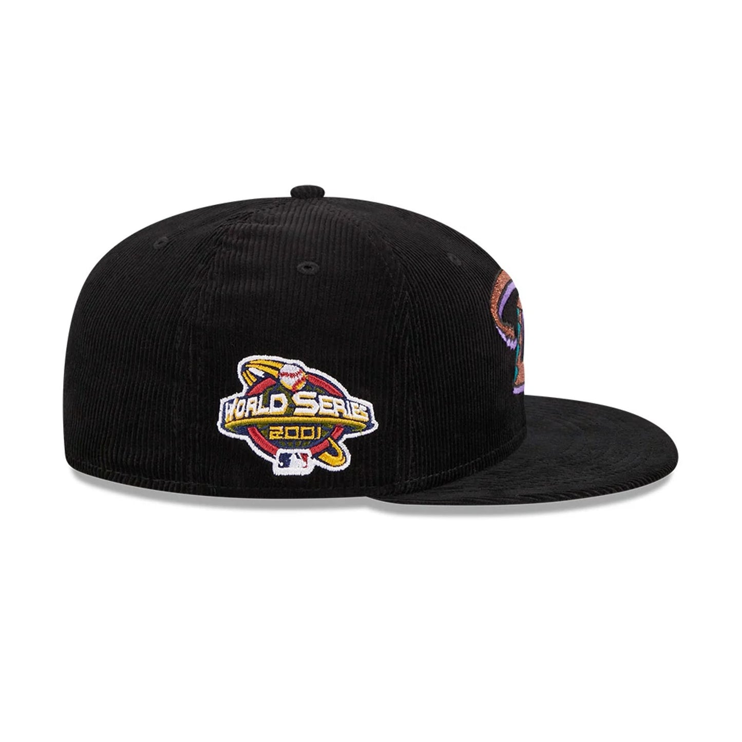 This is a Arizona Diamondbacks Throwback Cord Black 59FIFTY Fitted Cap 5