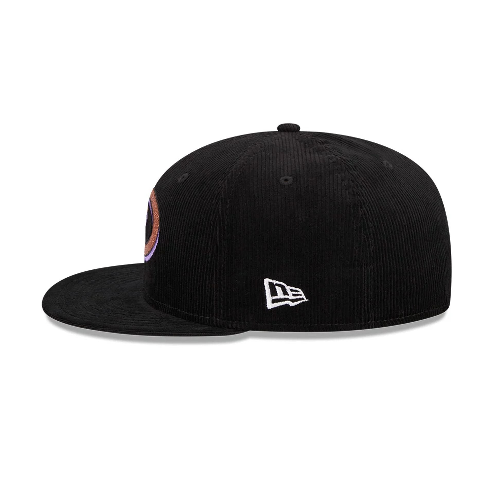 This is a Arizona Diamondbacks Throwback Cord Black 59FIFTY Fitted Cap 6