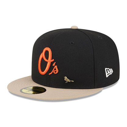 This is a Baltimore Orioles Varsity Pin Black 59FIFTY Fitted Cap 5