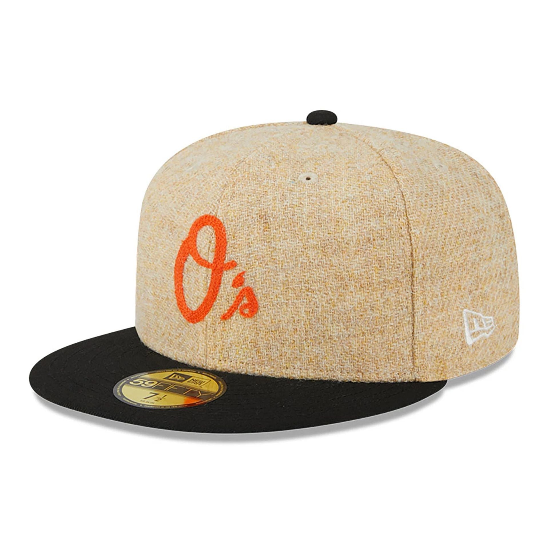 This is a Baltimore Orioles Harris Tweed Beige 59FIFTY Fitted Cap 4