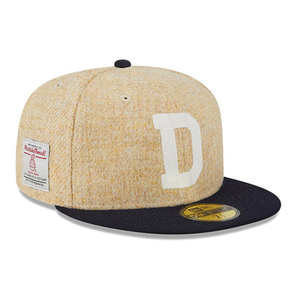 This is a Detroit Tigers Harris Tweed Beige 59FIFTY Fitted Cap 1