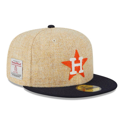 This is a Houston Astros Harris Tweed Beige 59FIFTY Fitted Cap 1