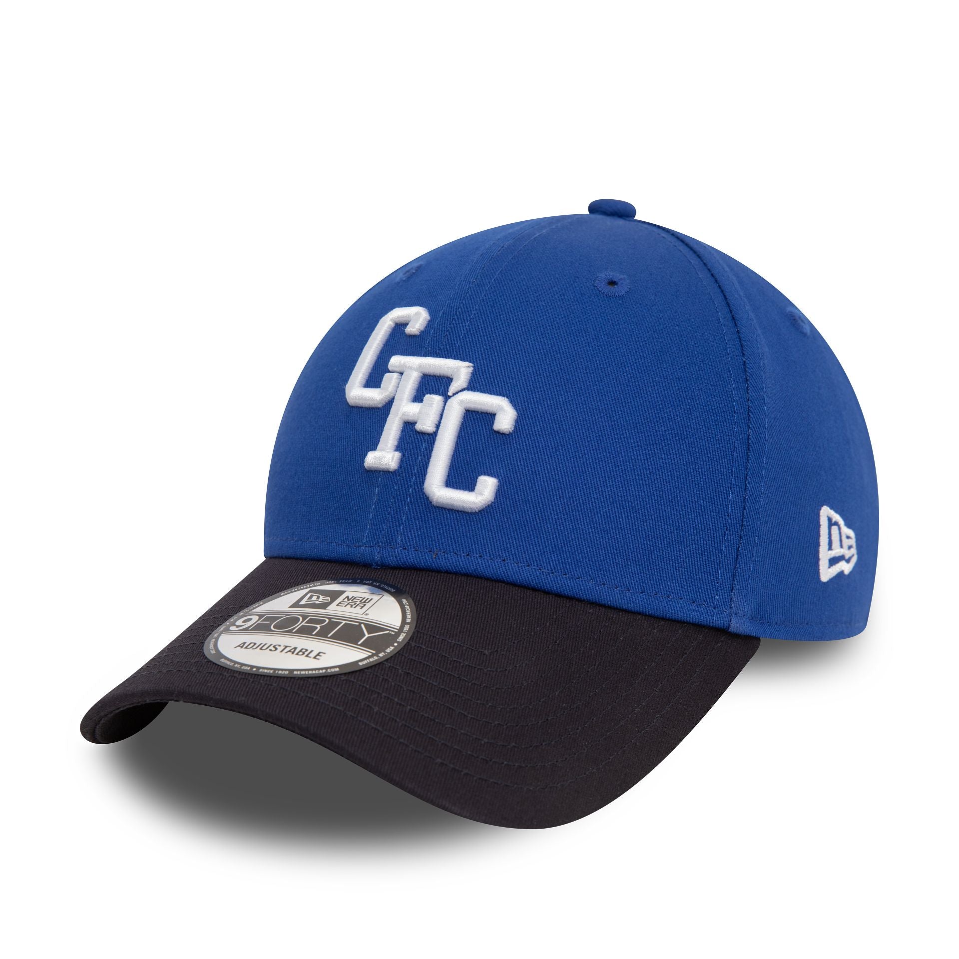 This is a Chelsea FC Collegiate Wordmark Blue 9FORTY Adjustable Cap 1