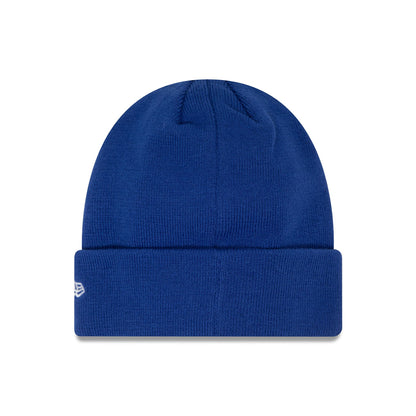 This is a Chelsea FC Collegiate Wordmark Blue Cuff Knit Beanie Hat 2