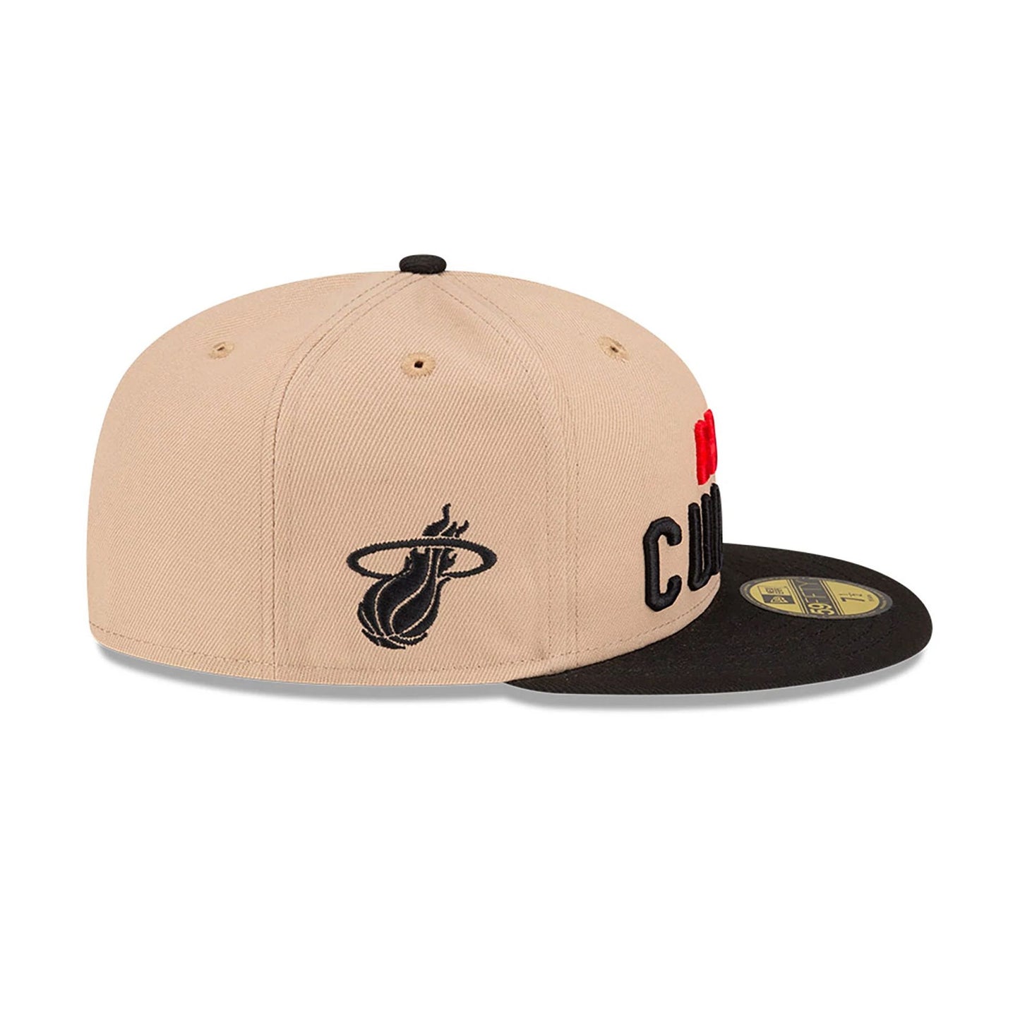 This is a Miami Heat NBA City Edition Brown 59FIFTY Fitted Cap 6