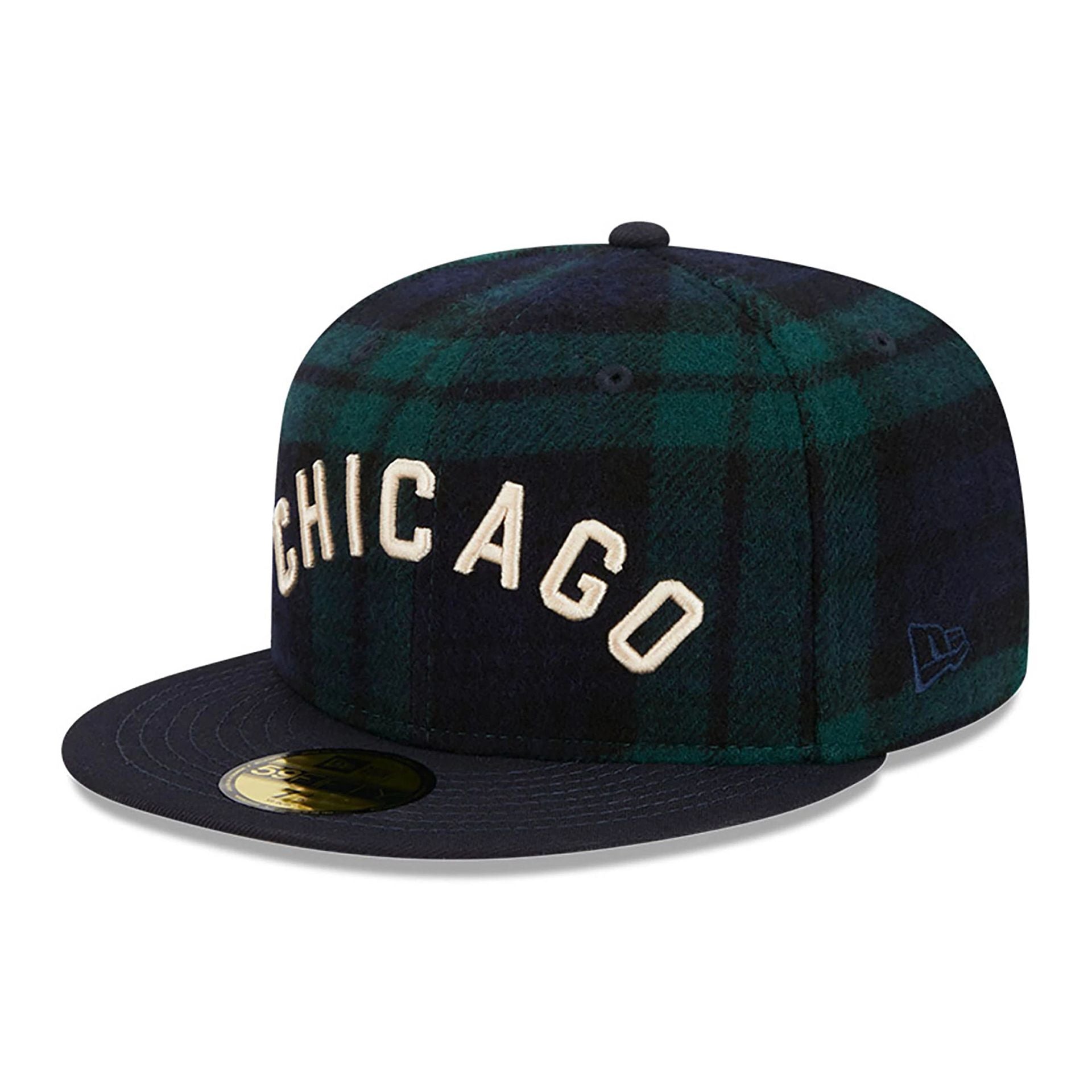 This is a Chicago White Sox Black Watch Tartan Navy 59FIFTY Fitted Cap 1