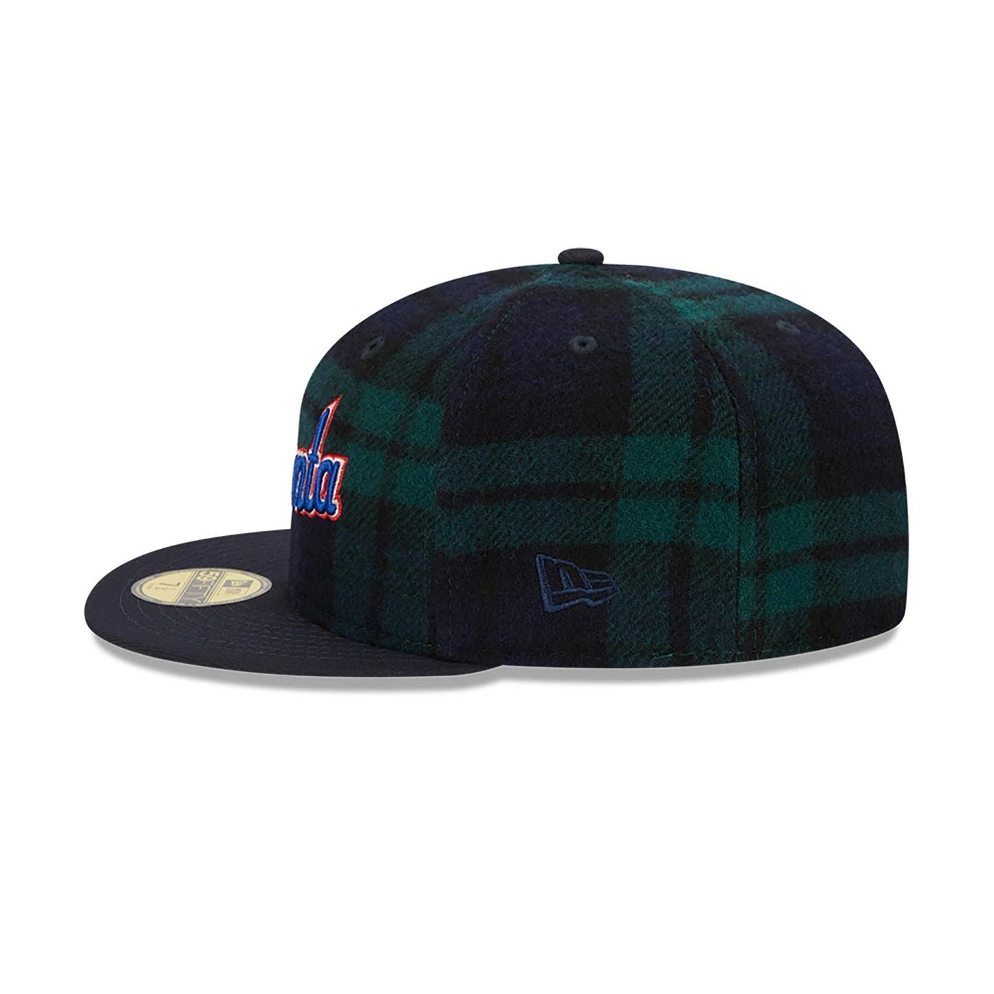 This is a Atlanta Braves Black Watch Tartan Navy 59FIFTY Fitted Cap 7