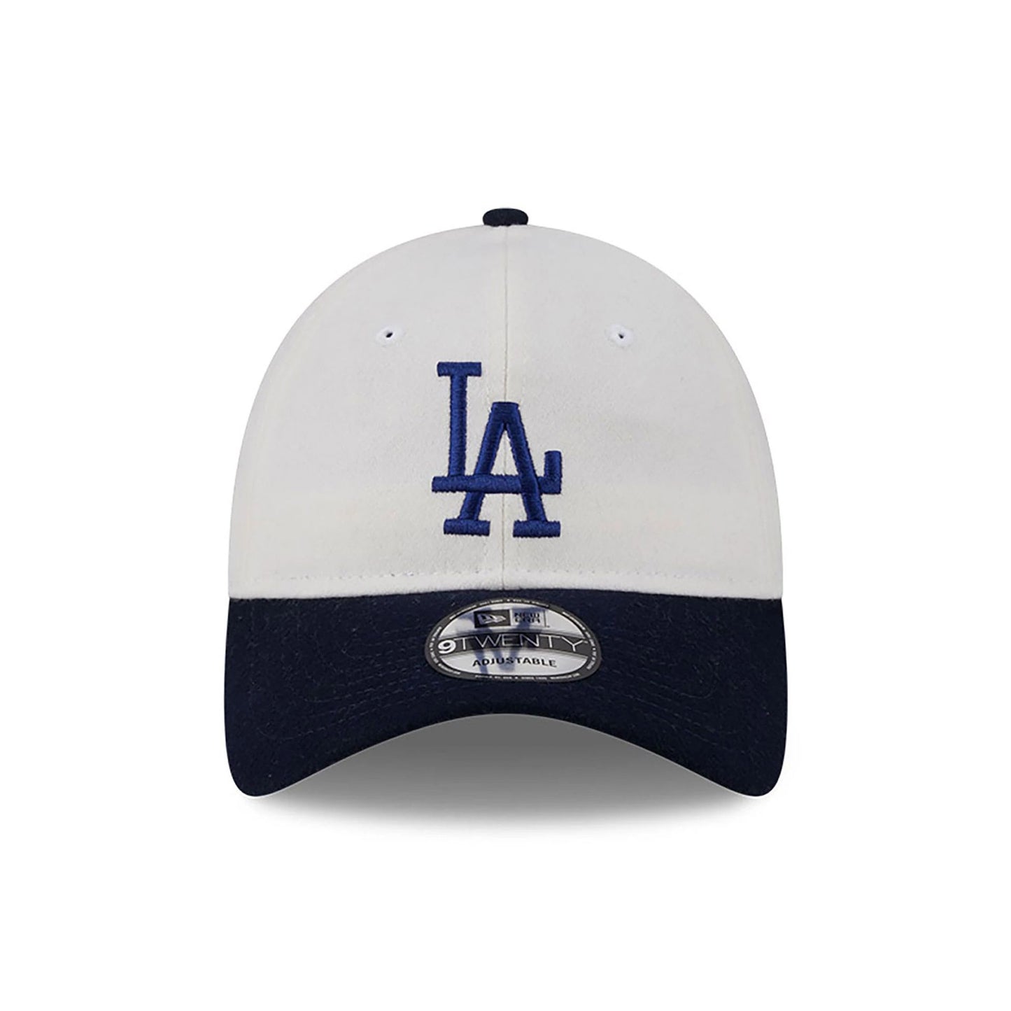 This is a LA Dodgers Leather Strap Chrome White 9TWENTY Adjustable Cap 4