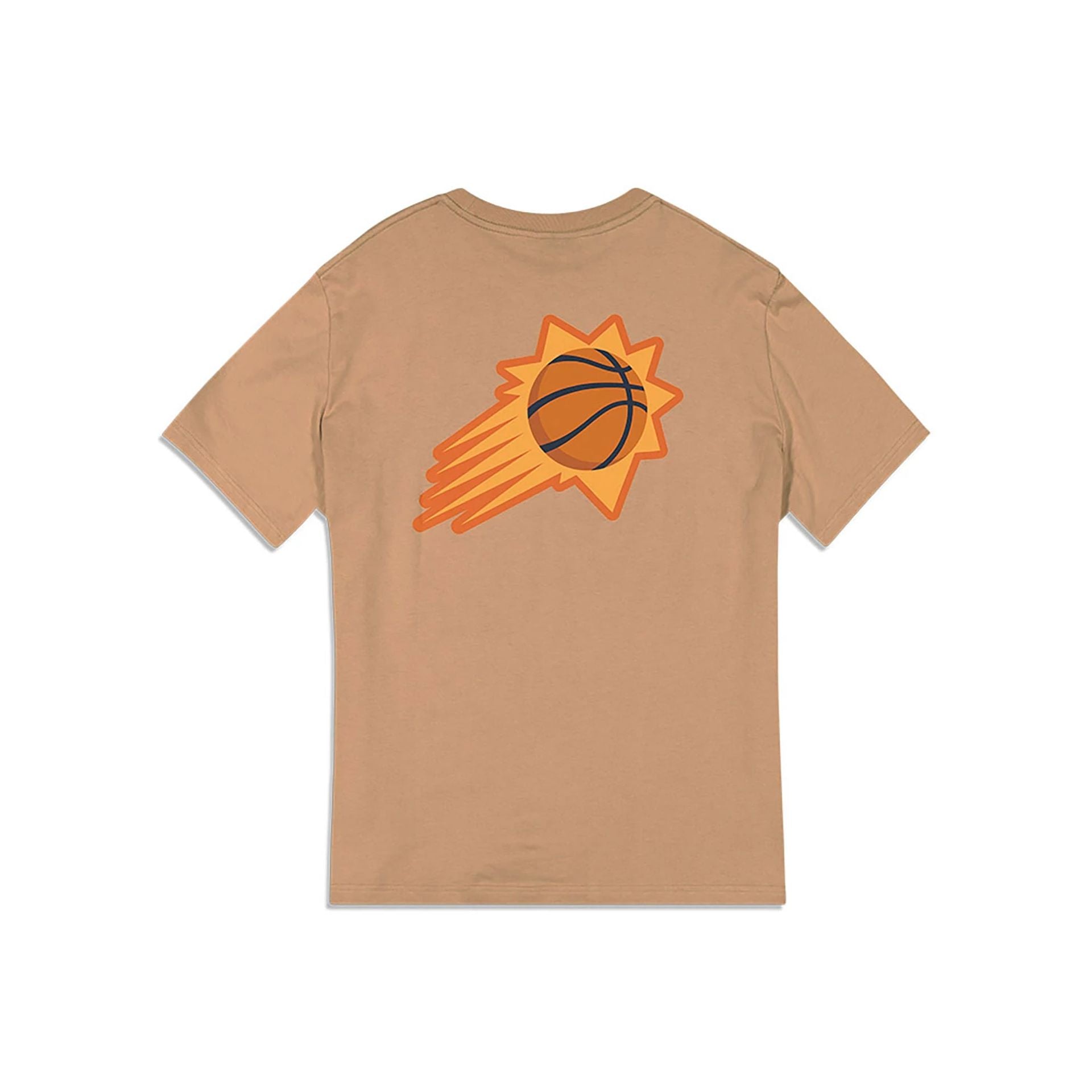 The Male model is wearing Phoenix Suns NBA City Edition Light Beige Oversized T-Shirt 3