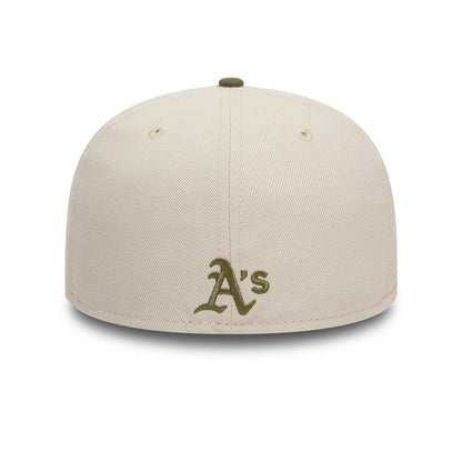 This is a Oakland Athletics 2Tone Cloud Stone 59FIFTY Fitted Cap 4