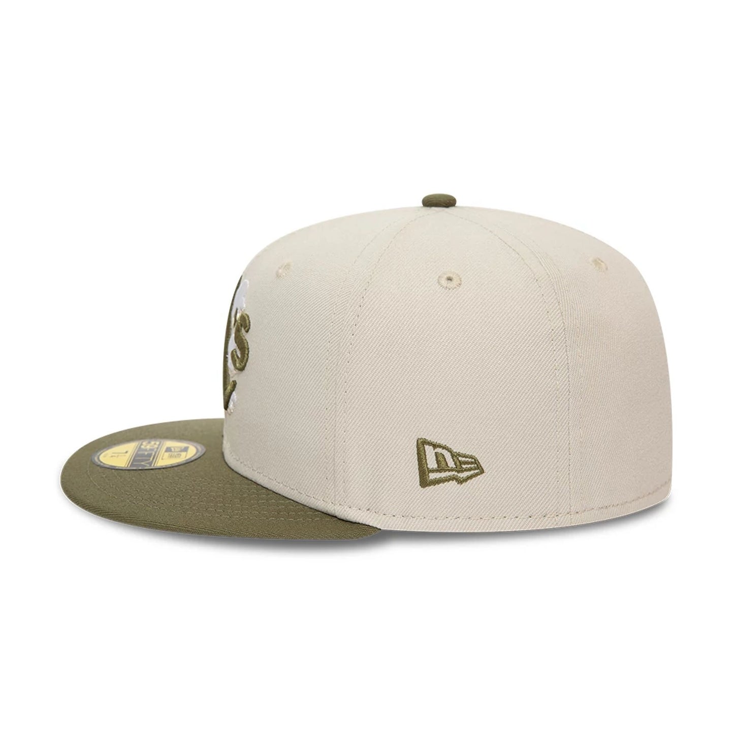 This is a Oakland Athletics 2Tone Cloud Stone 59FIFTY Fitted Cap 6