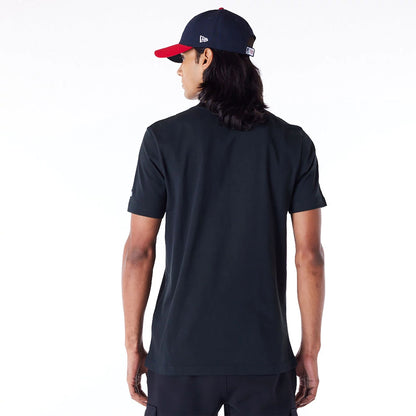 The Male model is wearing Atlanta Braves Curated Customs Black T-Shirt 6