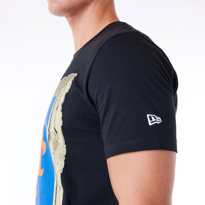 The Male model is wearing New York Mets Curated Customs Black T-Shirt 2