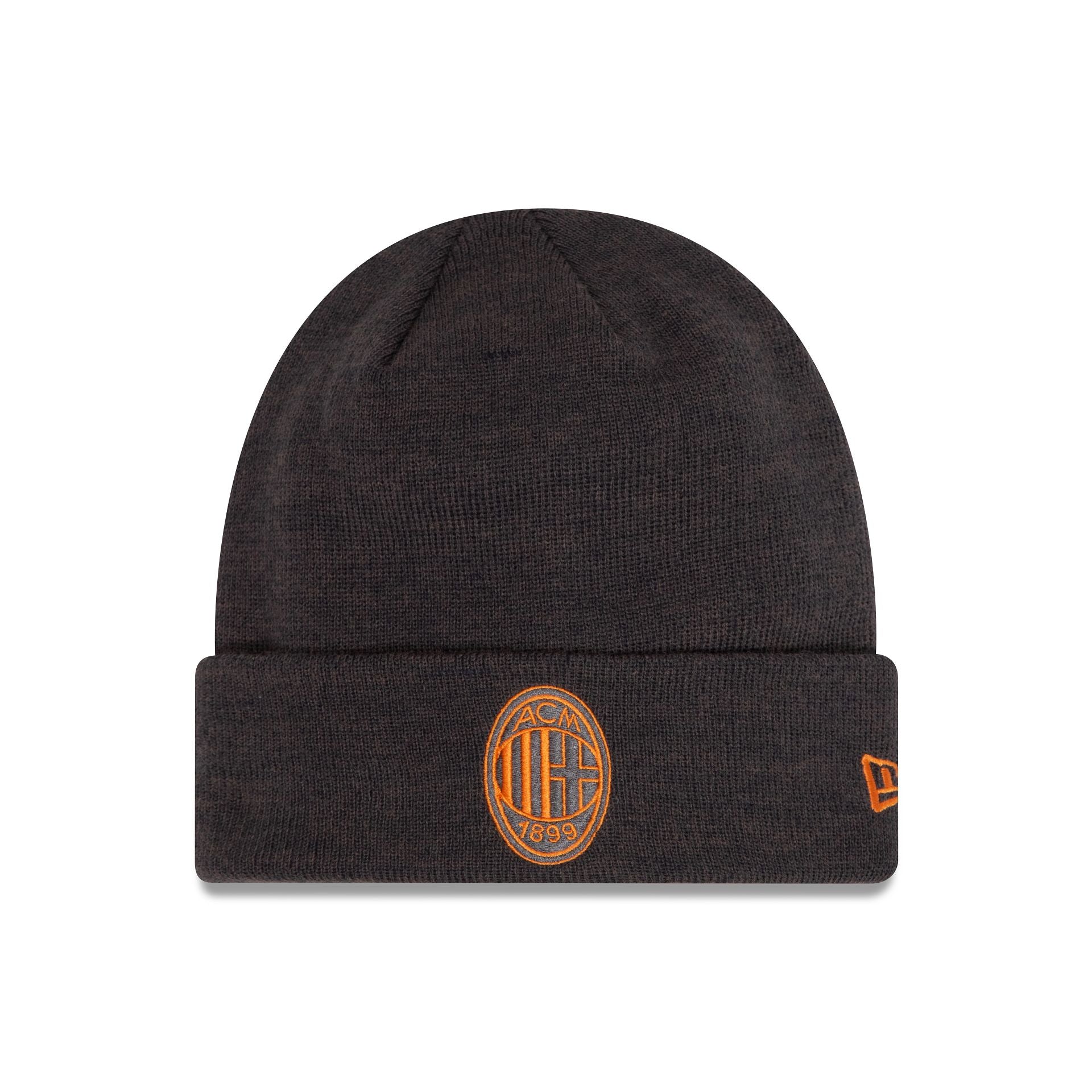 This is a AC Milan Seasonal Pop Grey Cuff Knit Beanie Hat 1