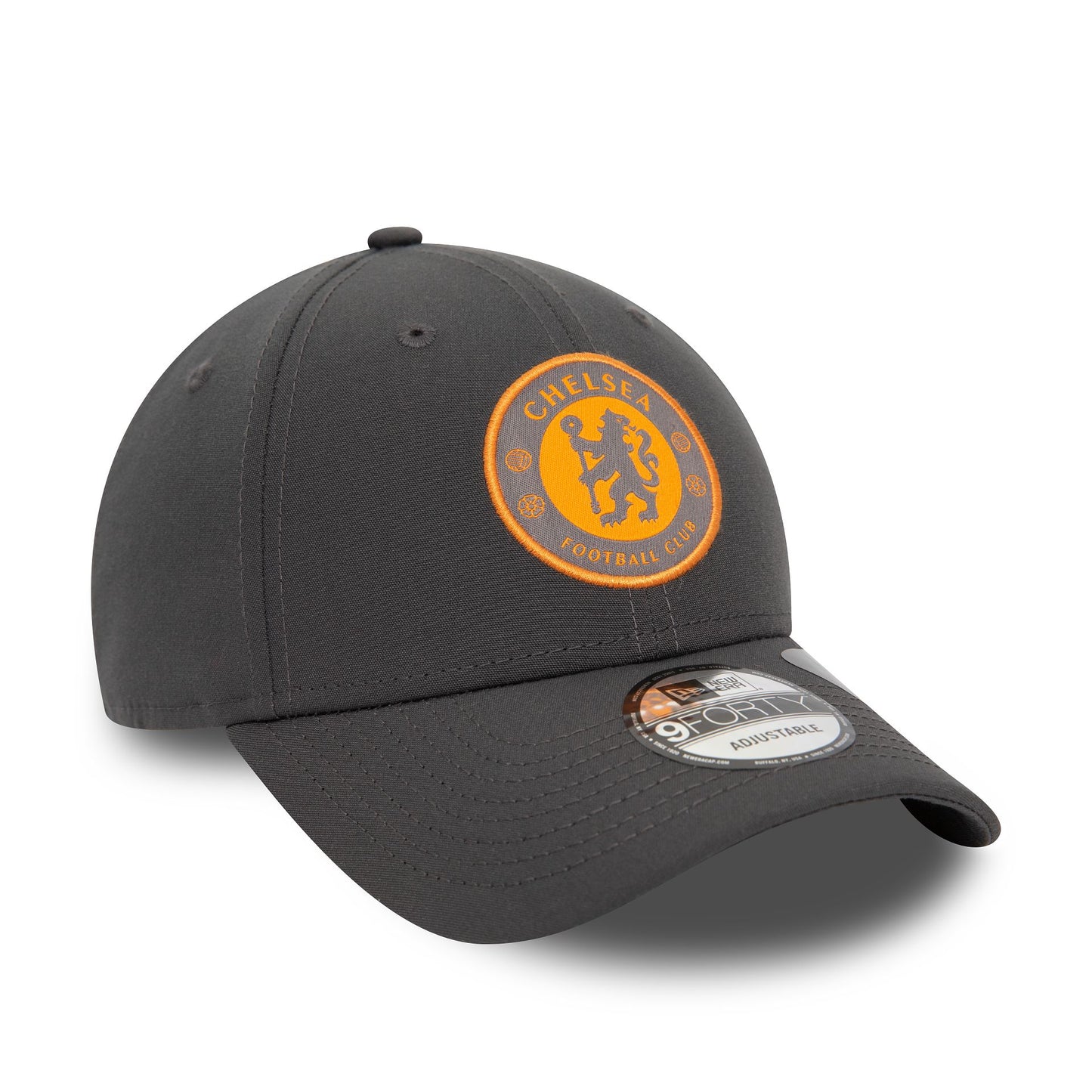 This is a Chelsea FC Lion Crest Seasonal Pop Repreve Grey 9FORTY Adjustable Cap 3