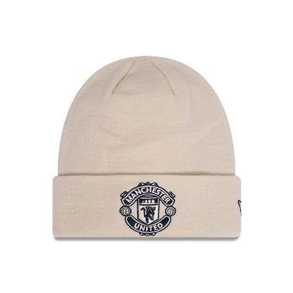 This is a Manchester United FC Seasonal Pop Stone Cuff Knit Beanie Hat 1