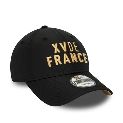 This is a French Federation Of Rugby Wordmark Black 9FORTY Adjustable Cap 2