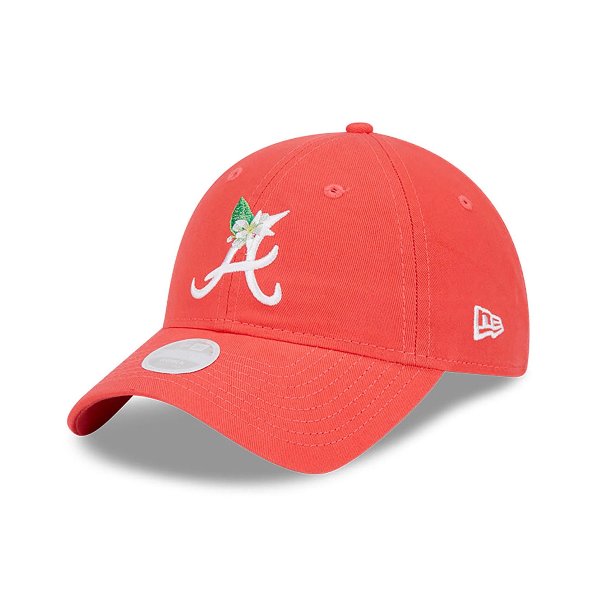 This is a Atlanta Braves Womens Blossom Peach 9TWENTY Adjustable Cap 1