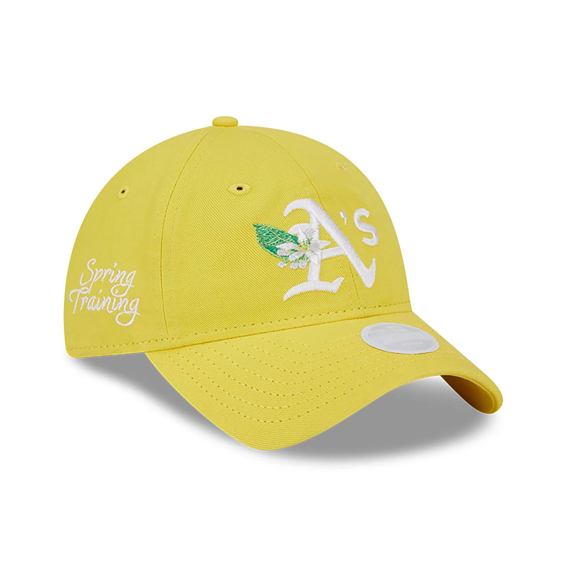 This is a Oakland Athletics Womens Blossom Yellow 9TWENTY Adjustable Cap 1