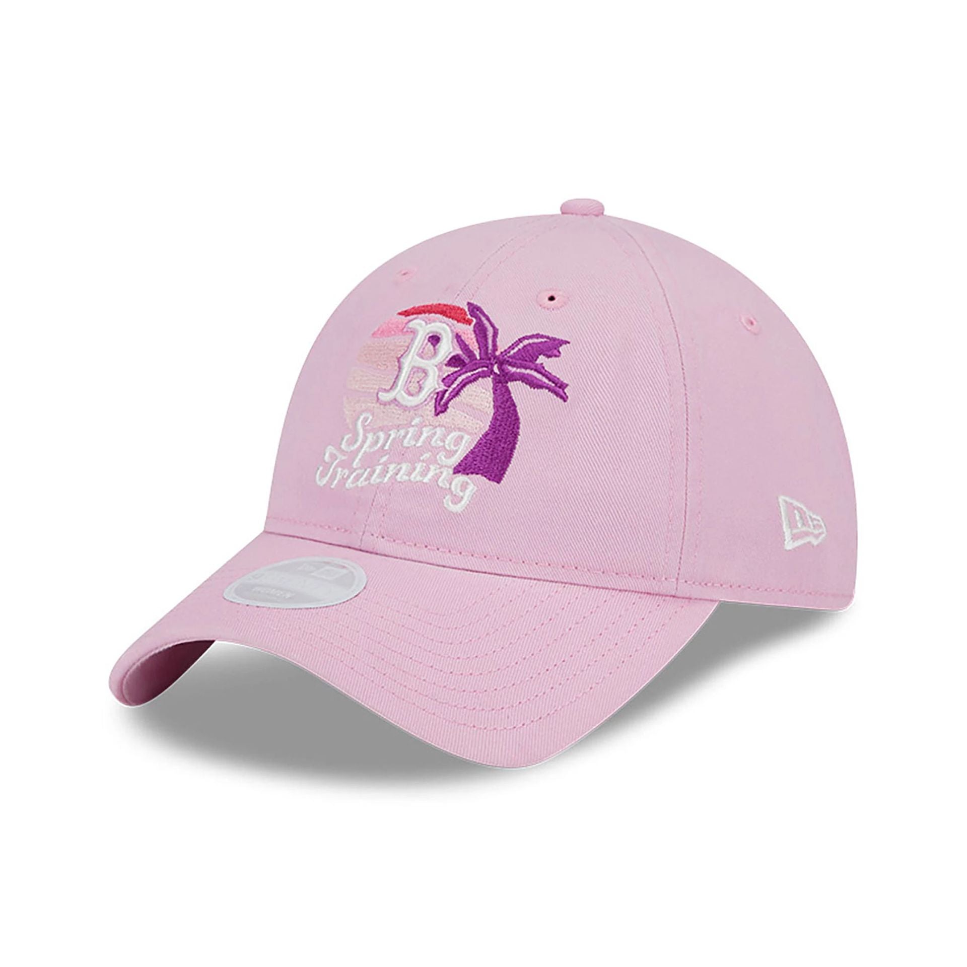 This is a Boston Red Sox Womens Sun Pastel Pink 9TWENTY Adjustable Cap 1