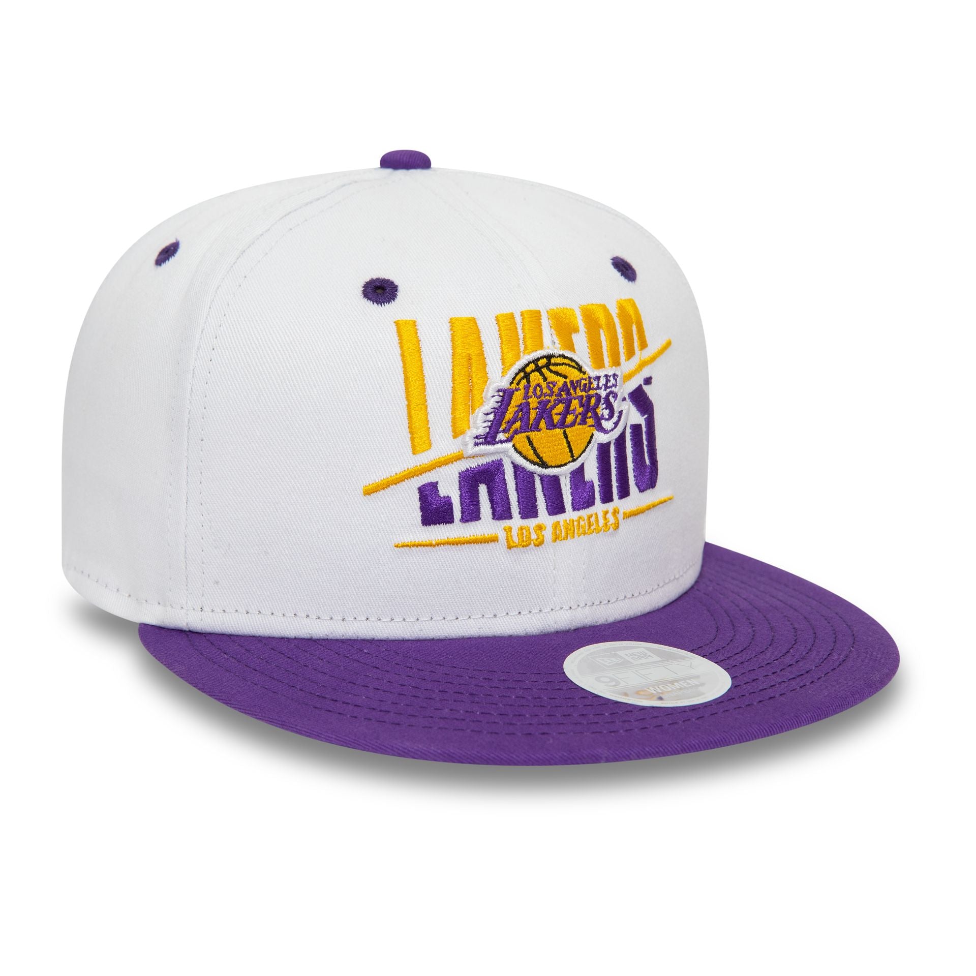 This is a LA Lakers Womens NBA White 9FIFTY Snapback Cap 1