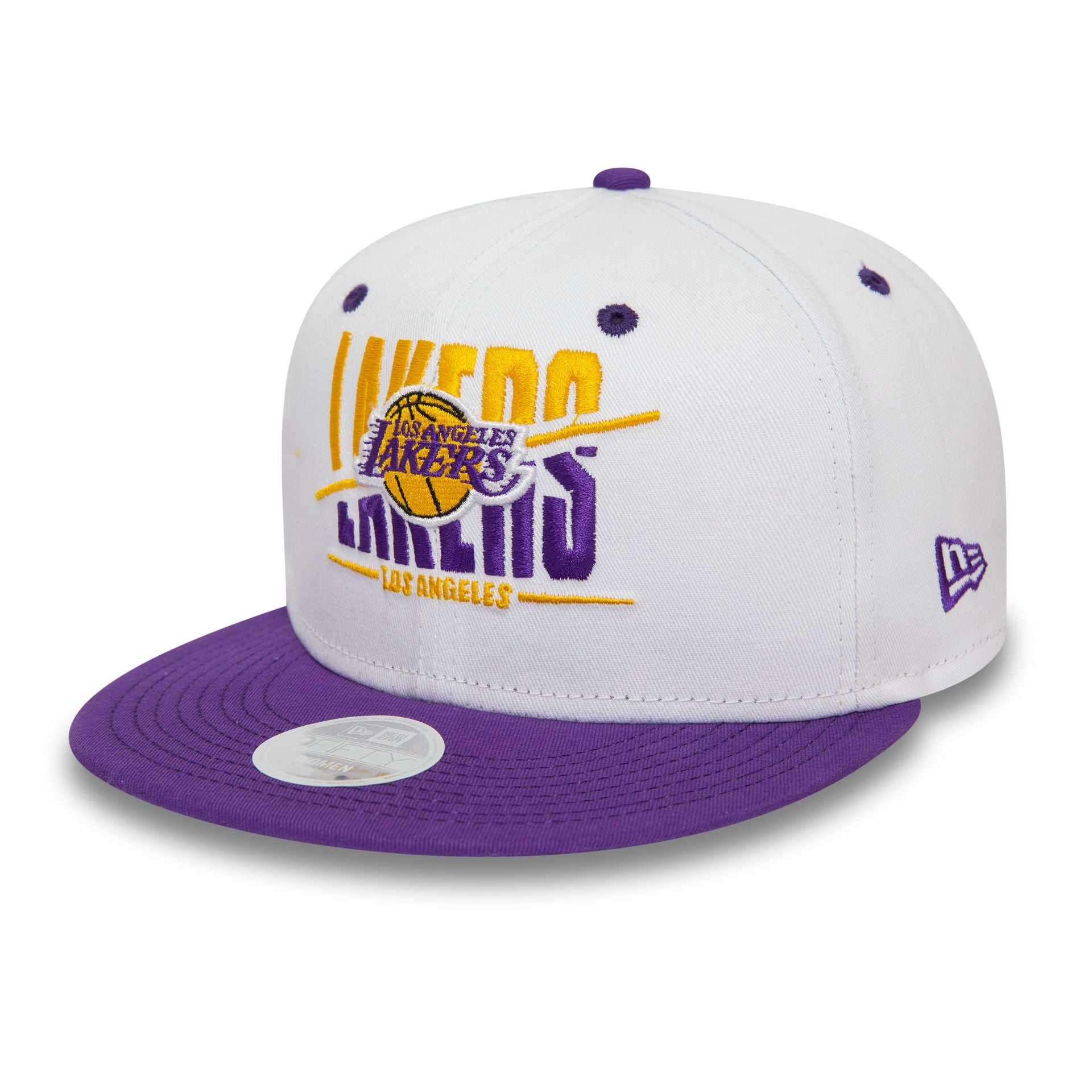 This is a LA Lakers Womens NBA White 9FIFTY Snapback Cap 4