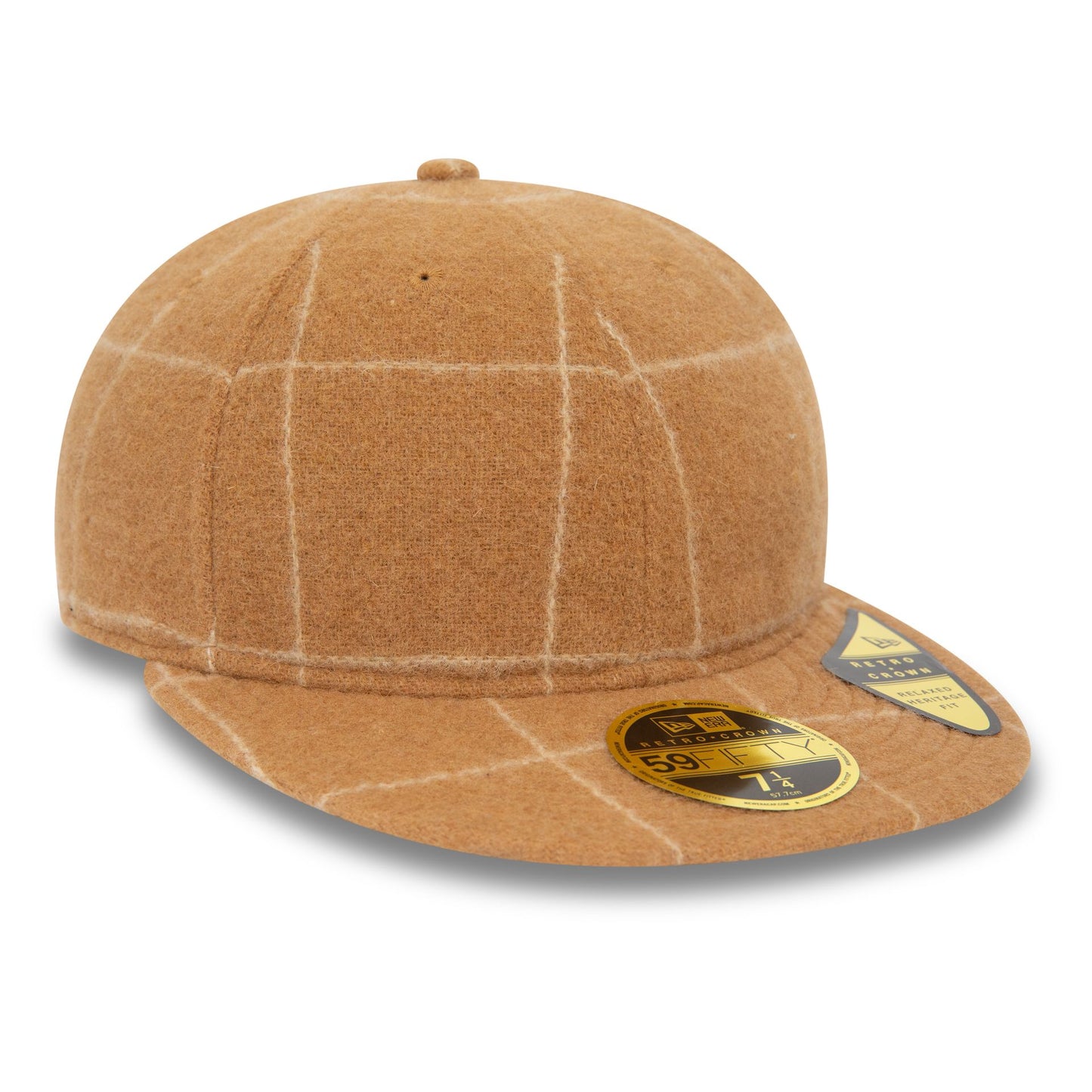 This is a New Era ReWool Beige 59FIFTY Retro Crown Fitted Cap 3