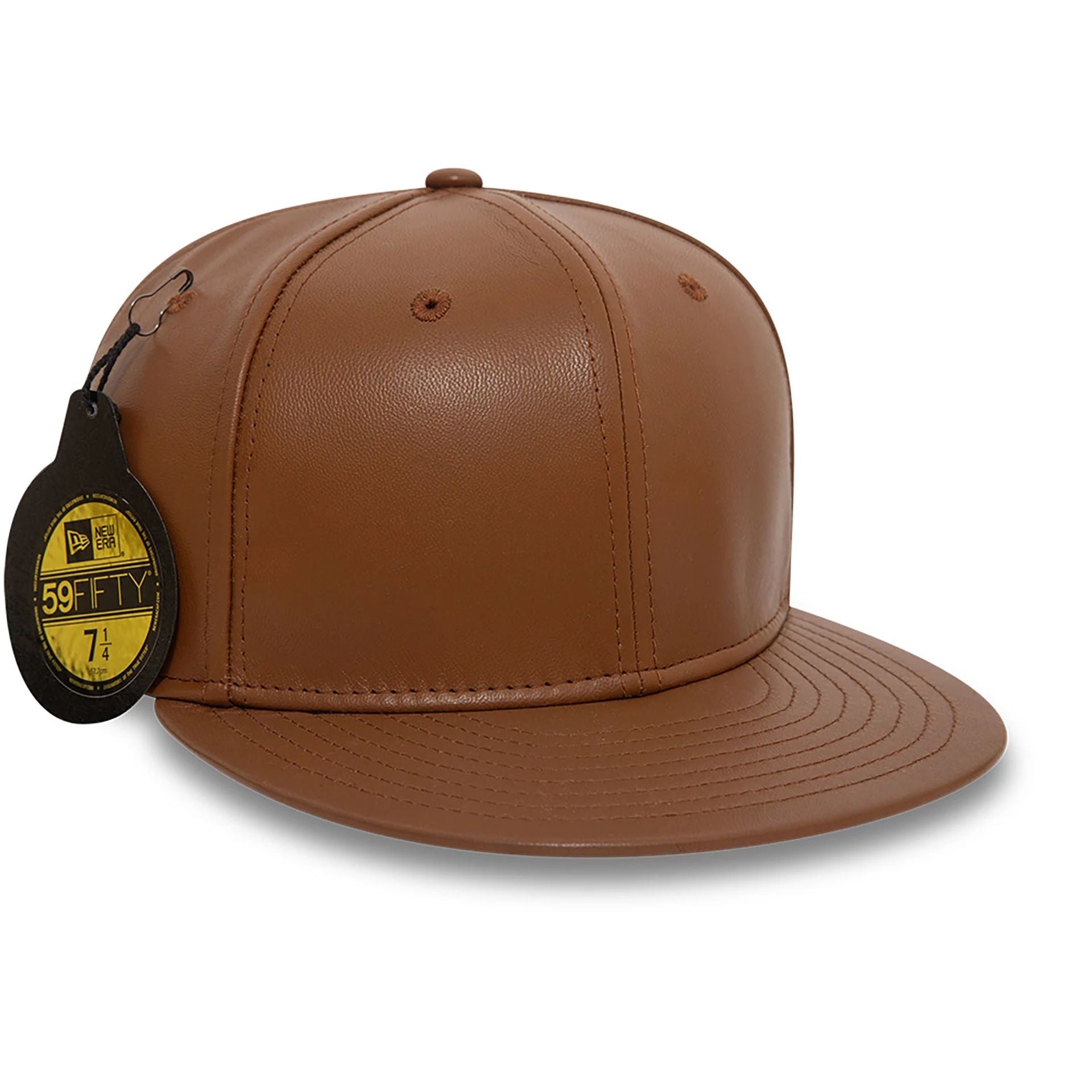 This is a New Era Leather Tan 59FIFTY Fitted Cap 3