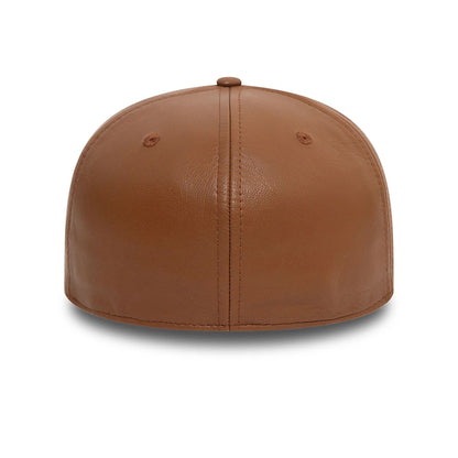 This is a New Era Leather Tan 59FIFTY Fitted Cap 4