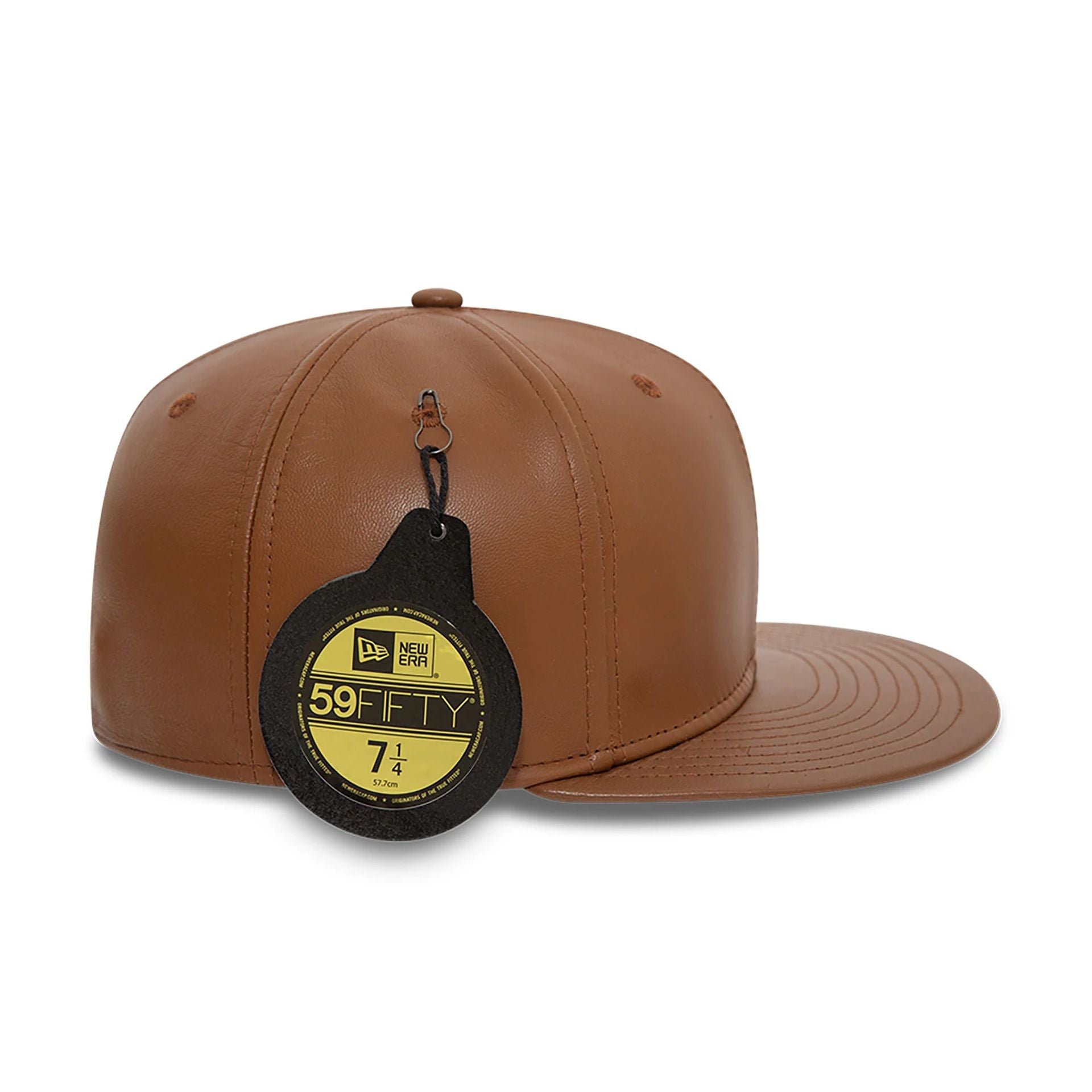 This is a New Era Leather Tan 59FIFTY Fitted Cap 7