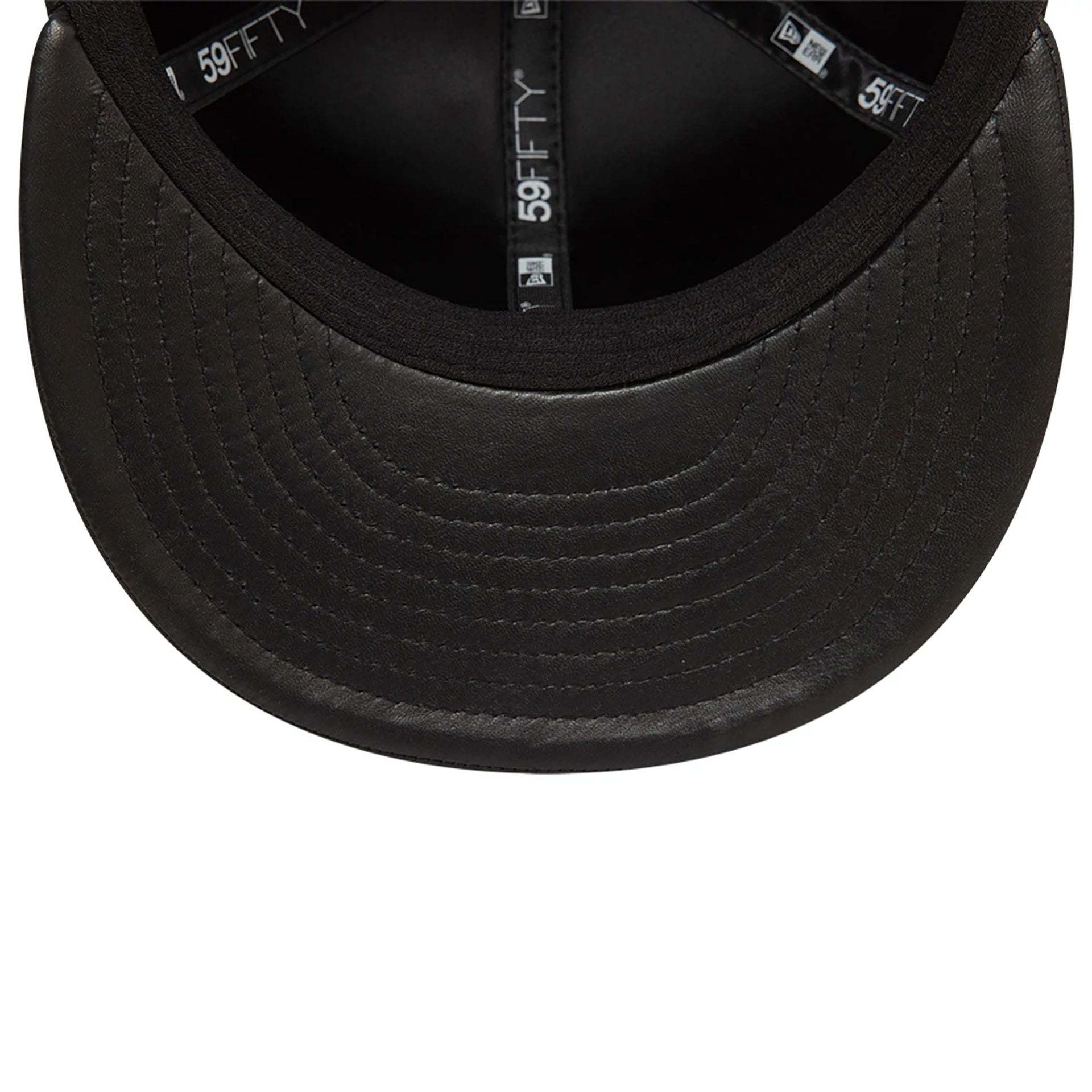 This is a New Era Leather Black 59FIFTY Fitted Cap 5