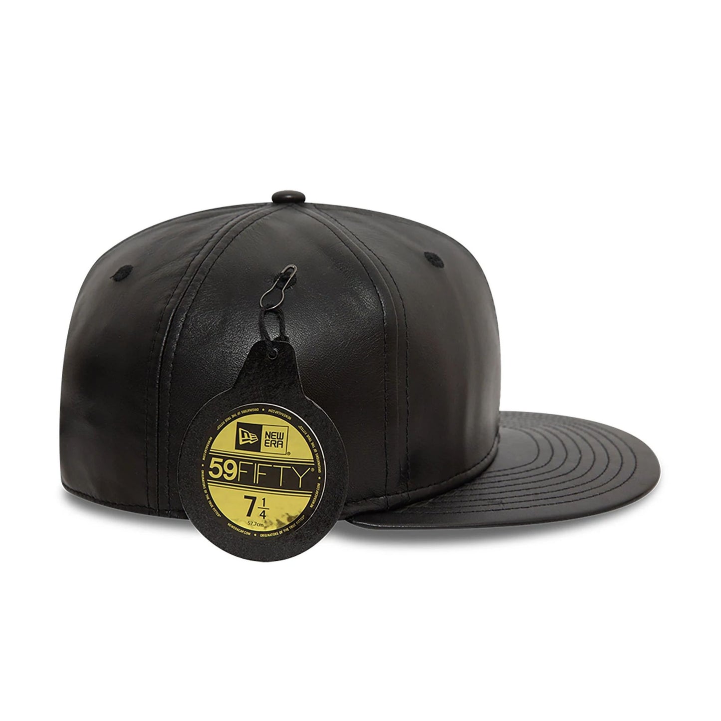 This is a New Era Leather Black 59FIFTY Fitted Cap 7