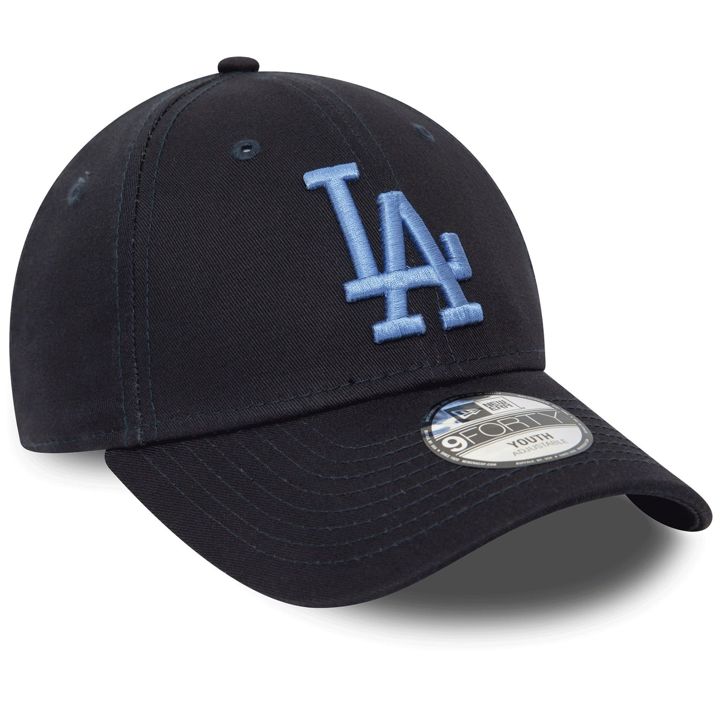 This is a LA Dodgers Youth League Essential Navy 9FORTY Adjustable Cap 1