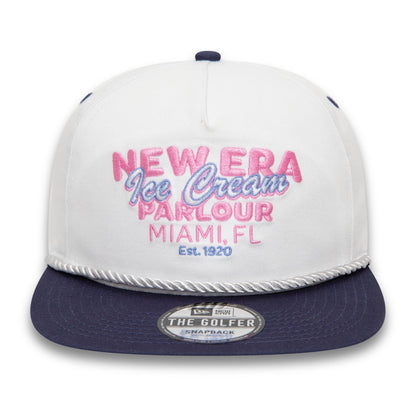 This is a New Era Graphic White Golfer Cap 2