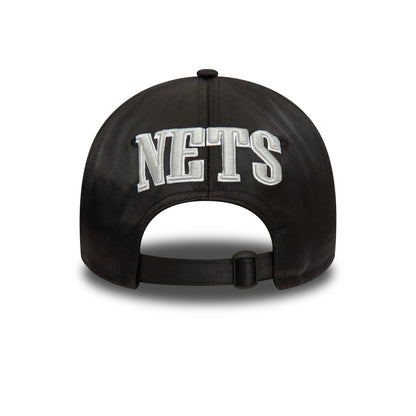 This is a Brooklyn Nets NBA Satin Black 9TWENTY Adjustable Cap 2