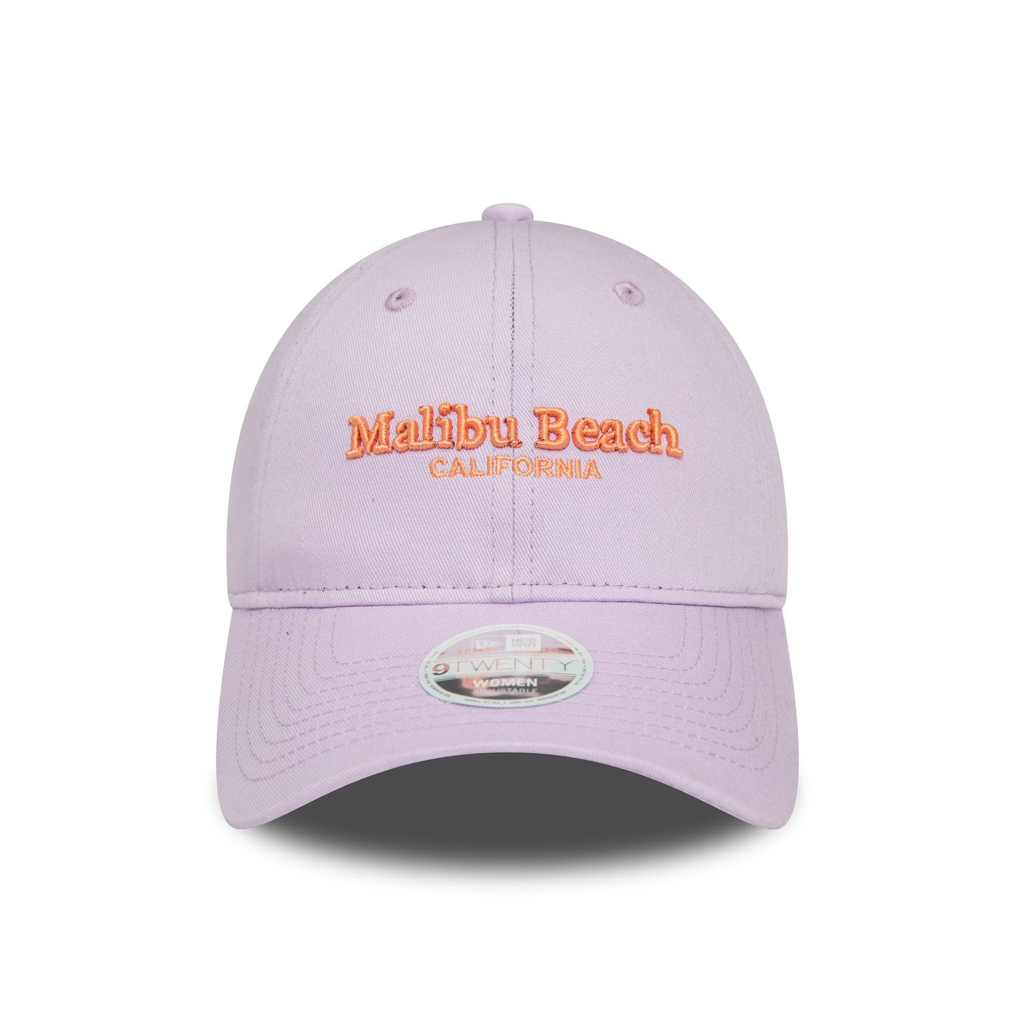 This is a New Era Womens Malibu Beach Wordmark Pink 9TWENTY Adjustable Cap 5