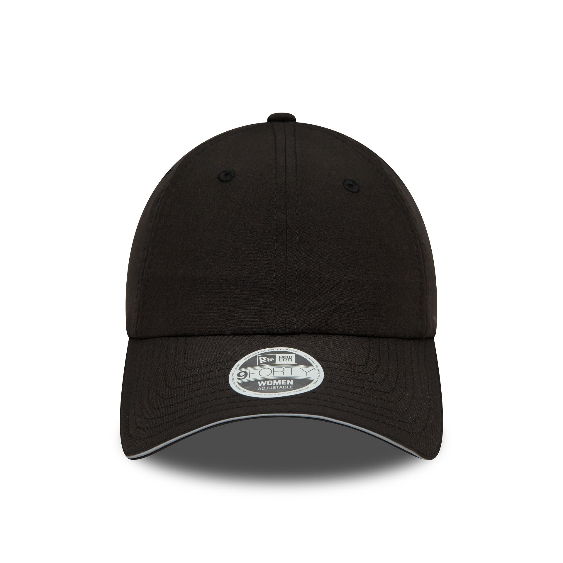 This is a New Era Womens Open Back Black 9FORTY Adjustable Cap 3