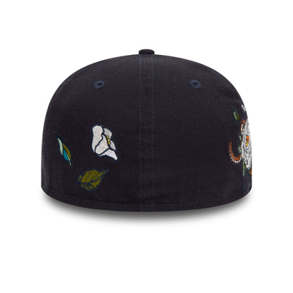 This is a New Era Flower Icon Navy 59FIFTY Fitted Cap 5