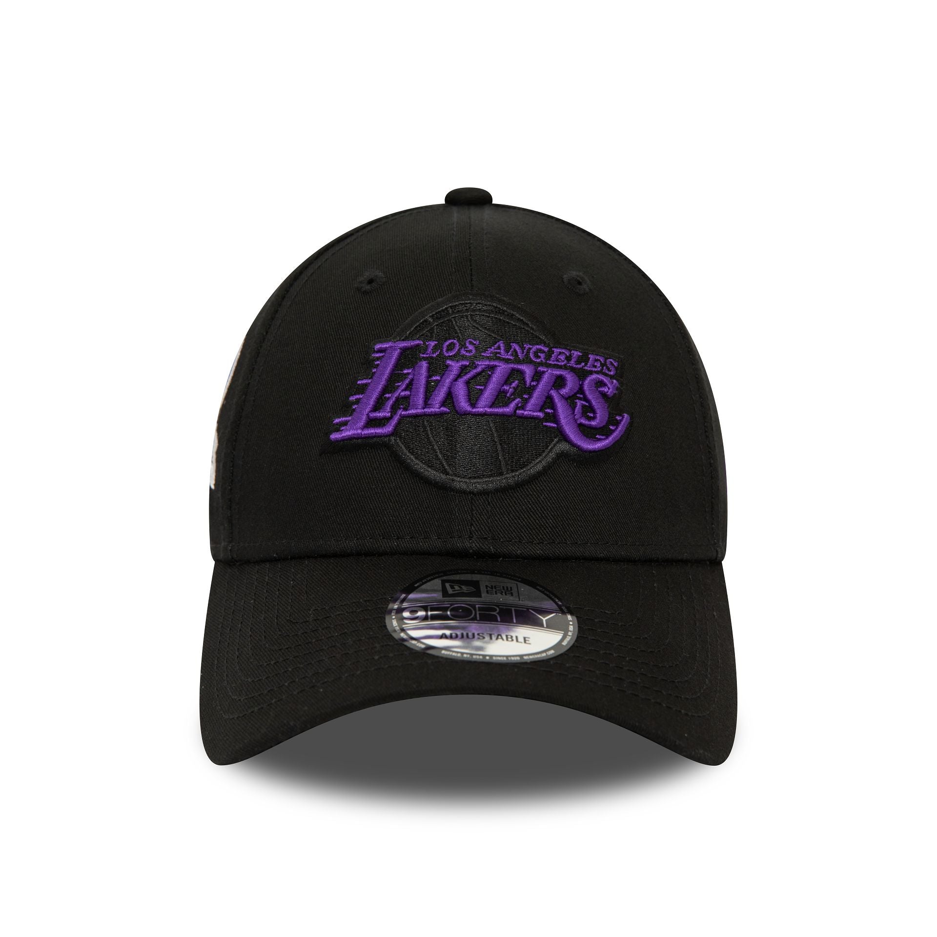 This is a LA Lakers NBA Side Patch Black 9FORTY Adjustable Cap 2