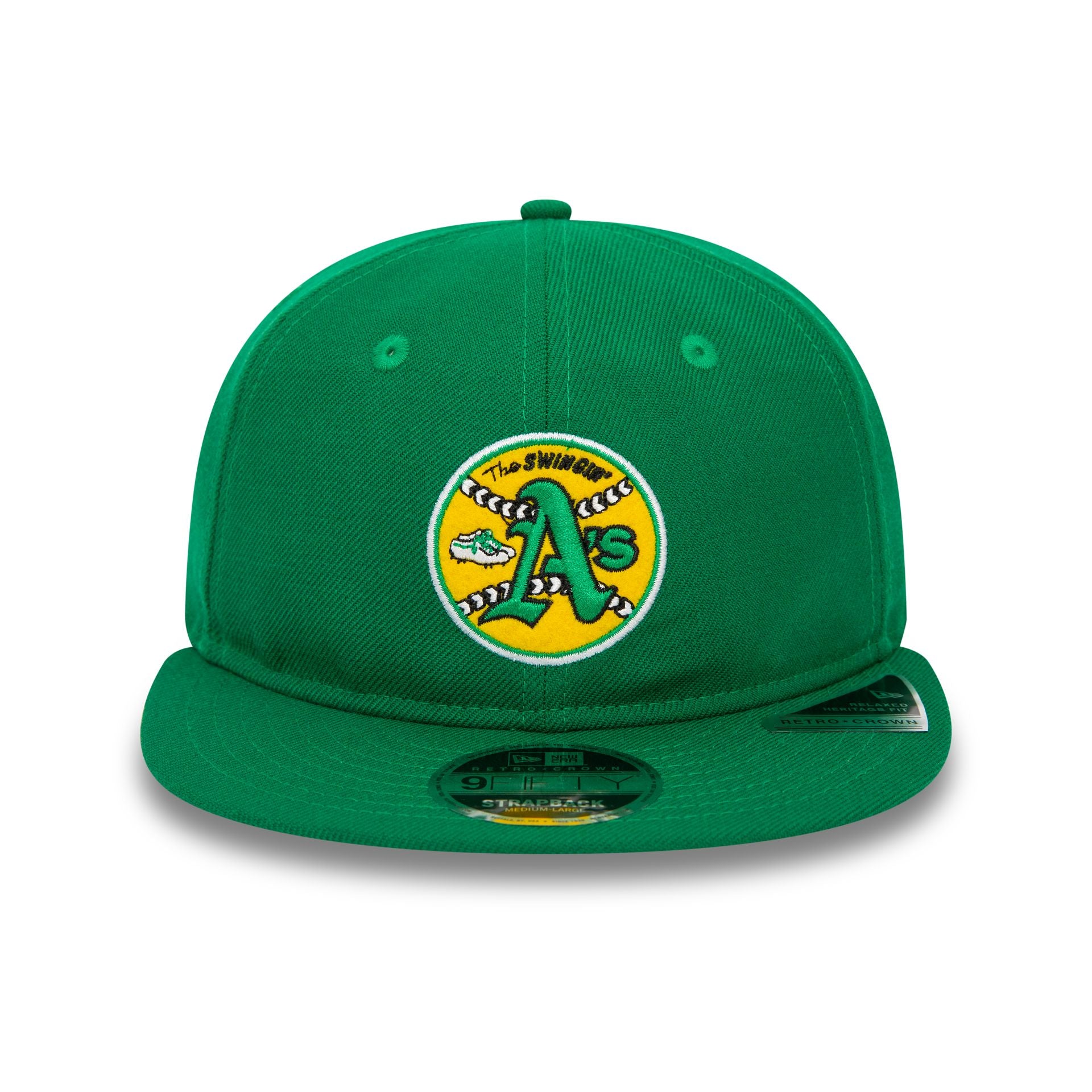 This is a Oakland Athletics MLB Retro Green Retro Crown 9FIFTY Strapback Cap 2