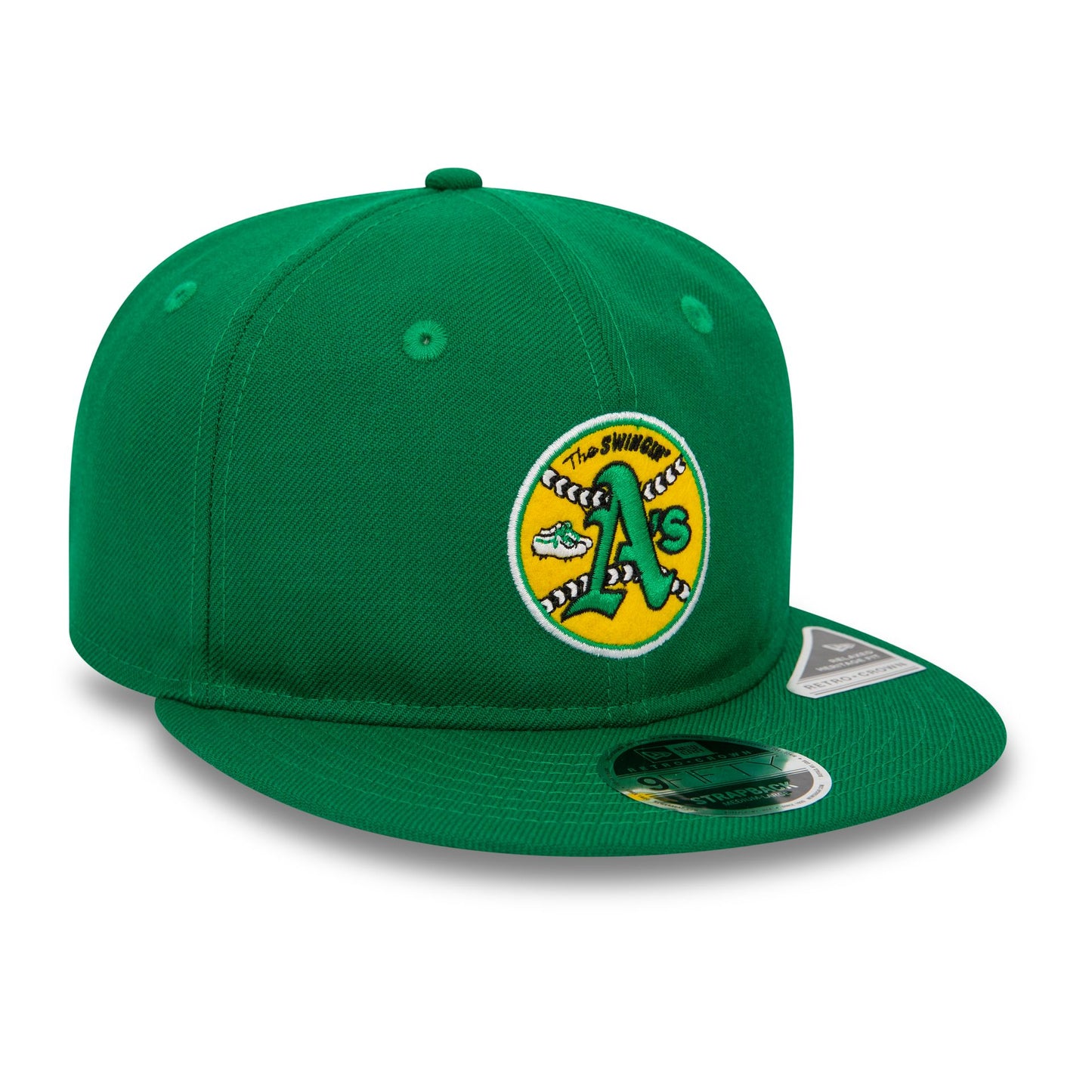 This is a Oakland Athletics MLB Retro Green Retro Crown 9FIFTY Strapback Cap 3