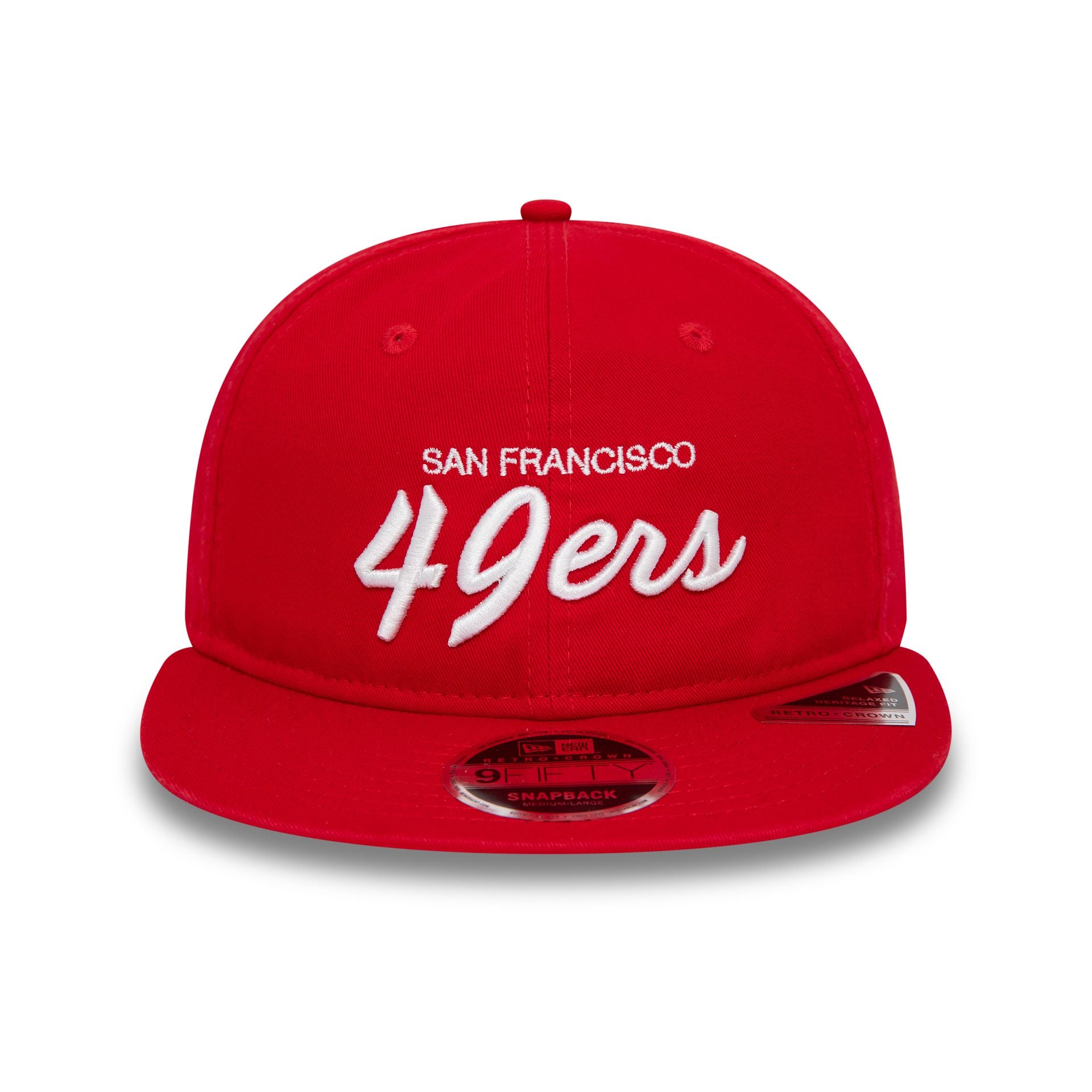 This is a San Francisco 49Ers NFL Retro Red Retro Crown 9FIFTY Snapback Cap 2