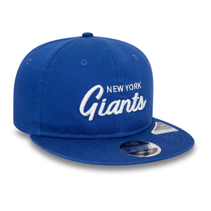 This is a New York Giants NFL Retro Blue Retro Crown 9FIFTY Snapback Cap 3