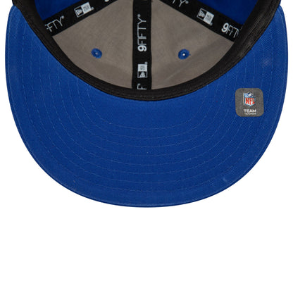 This is a New York Giants NFL Retro Blue Retro Crown 9FIFTY Snapback Cap 5