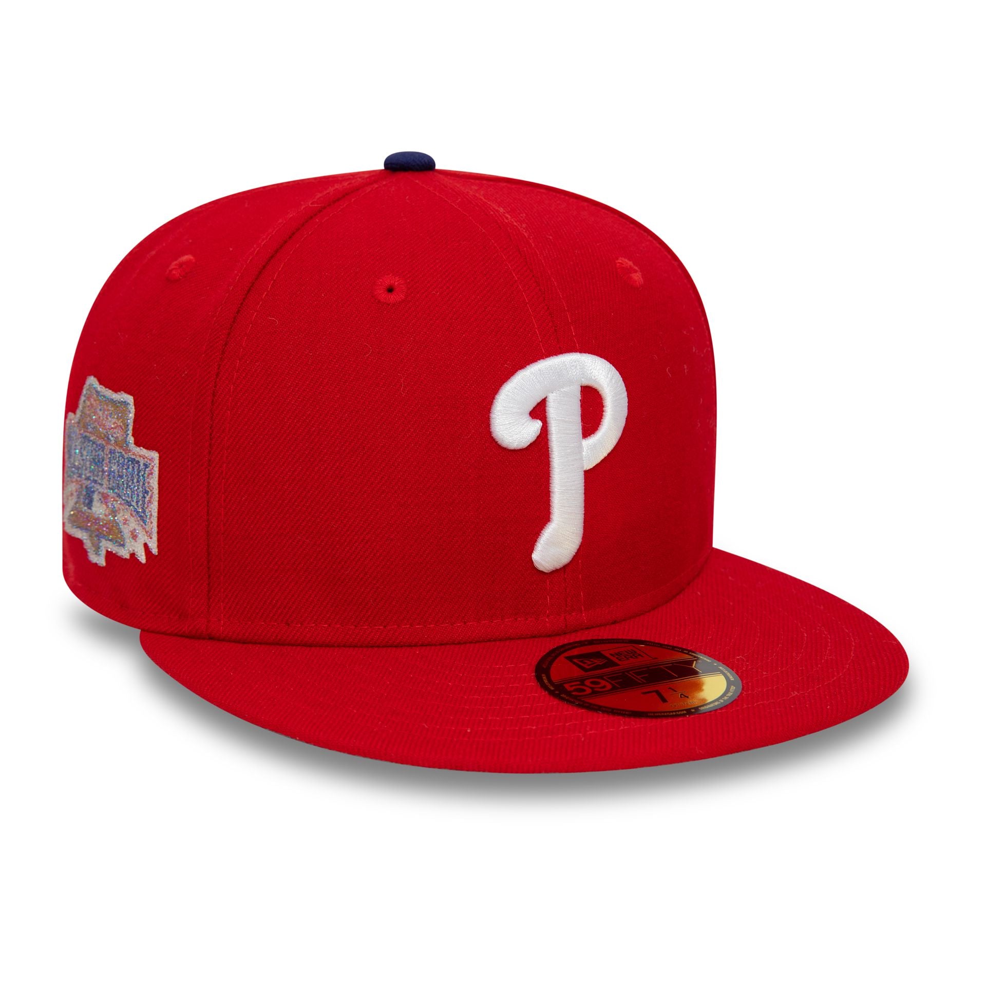 This is a Philadelphia Phillies MLB Icy Patch Red 59FIFTY Fitted Cap 1