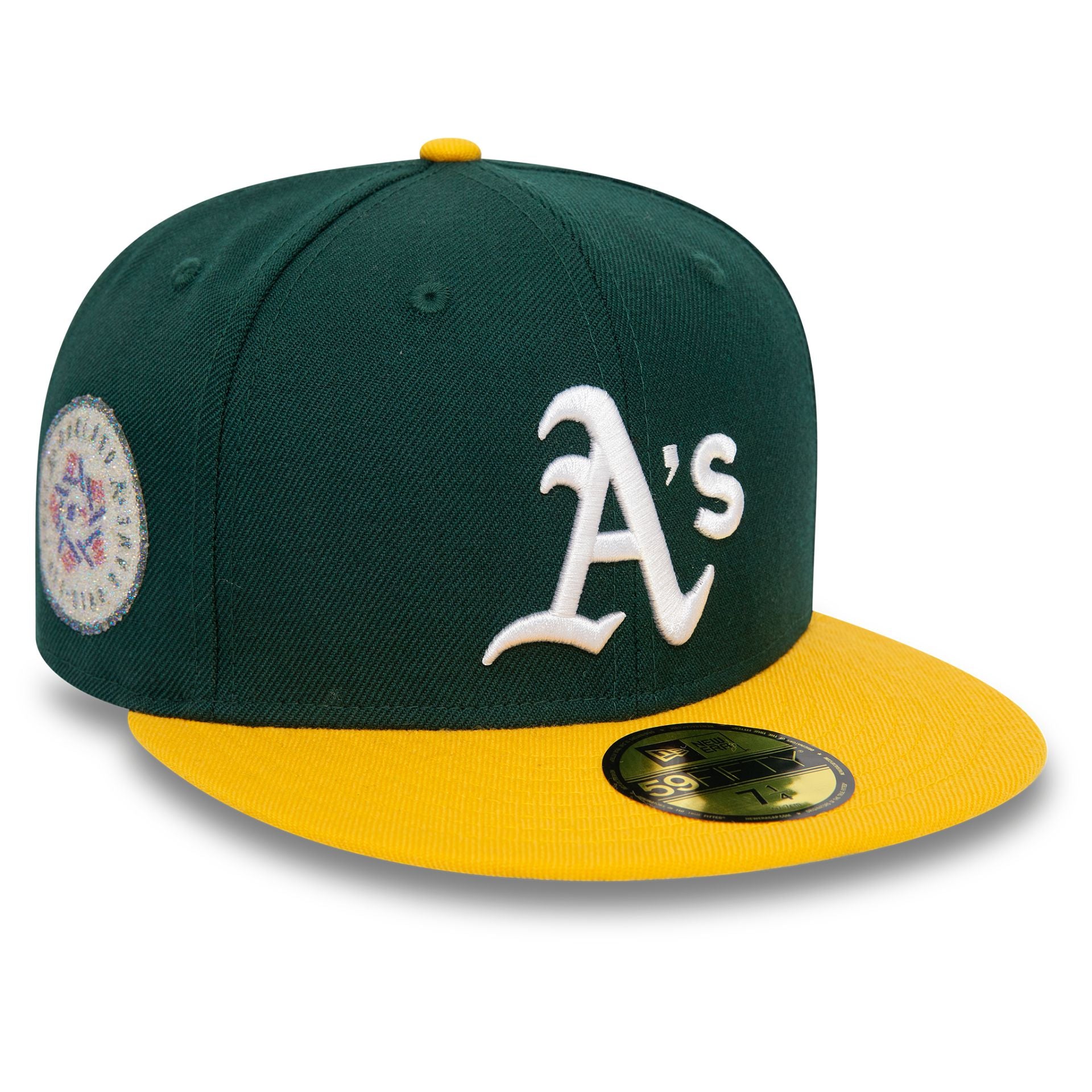 This is a Oakland Athletics MLB Icy Patch Green 59FIFTY Fitted Cap 3