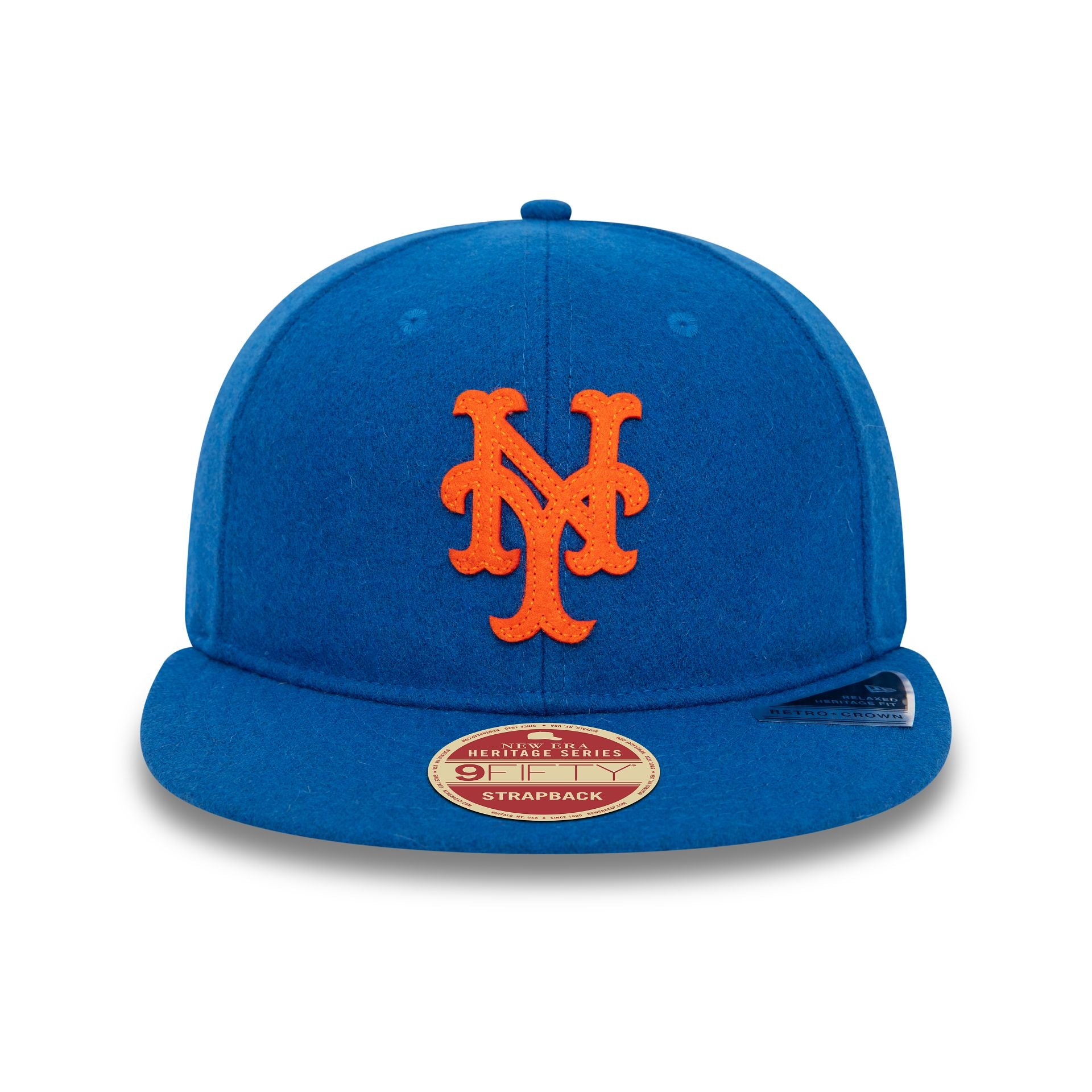 This is a New York Mets Heritage Series Blue Retro Crown 9FIFTY Strapback Cap 2