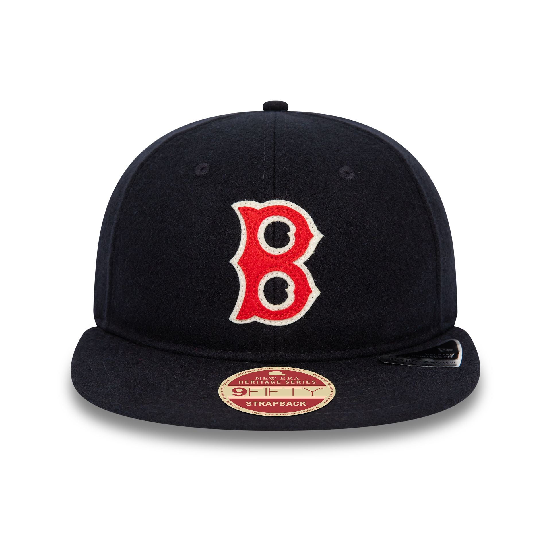 This is a Boston Red Sox Heritage Series Navy Retro Crown 9FIFTY Strapback Cap 2