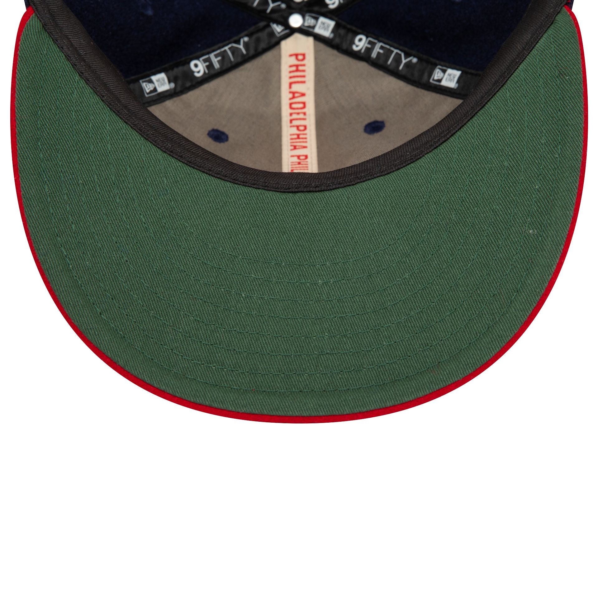 This is a Philadelphia Phillies Heritage Series Navy Retro Crown 9FIFTY Strapback Cap 4